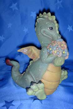 Gator Drache mit Blumen